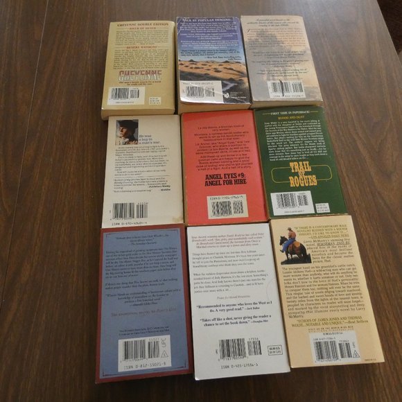 Lot Of 9 Vintage Western Paperback Books Various Authors - Picture 5 of 8